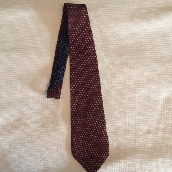 Tommy Hilfiger maroon and navy tie - Picture 3 of 4